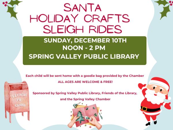 Holiday Crafts, Sleigh Rides & SANTA!