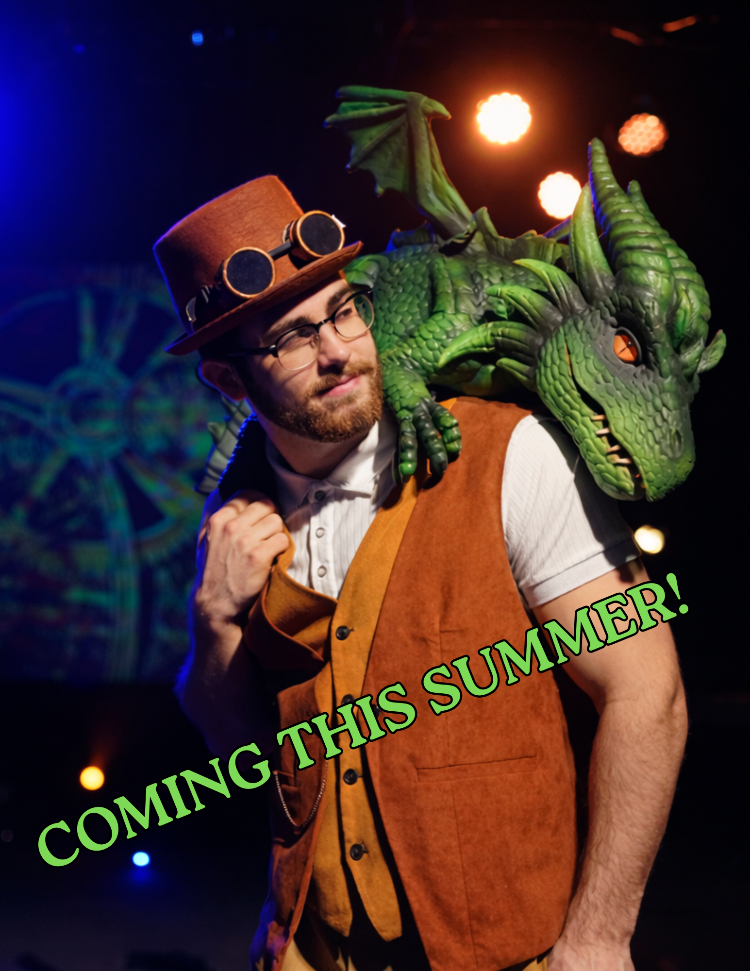 photot of a man with a dragon on his shoulder